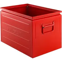 Schäfer Shop stapelbak, 40 l, 150 kg, L 480 x B 308 x H 301 mm, staal, RAL 3000 (vuurrood)