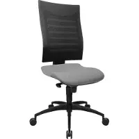 Schäfer Shop Bureaustoel SSI Proline S1 - synchroonmechanisme - ergonomisch wervelsteun - afronding ter hoogte van de knieën - zonder armleuningen - grijs en zwart -