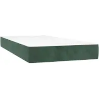 vidaXL Pocketveringmatras medium 90x210x20 cm fluweel donkergroen
