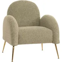 Mendler Lounge fauteuil -N69, cocktail fauteuil, retro nosa ophanging stof/textiel chenille MVG-gecertificeerd ~ lichtgroen
