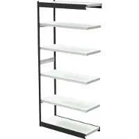 Kerkmann PROGRESS 2000 stalen bureaustelling, zonder achterwand, B 1000 x D 500 x H 2250 mm, zwarte frame