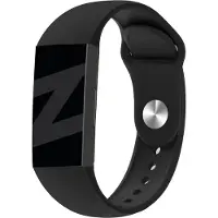 Bandz sport band 'Classic' geschikt voor Fitbit Charge 3 / Charge 4 - Hoogwaardig siliconen materiaal bandje - Ideaal voor tijdens het sporten - zwart siliconen bandje - maat L