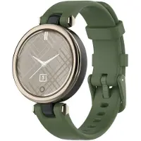 Strap-it Siliconen Smartwatch bandje - Geschikt voor Garmin Lily siliconen bandje - donkergroen - Horlogeband / Polsband / Armband