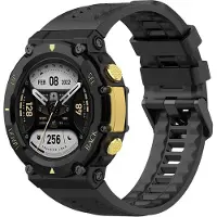 Strap-it Siliconen Smartwatch bandje - Geschikt voor Amazfit T-Rex 2 siliconen bandje - zwart - Horlogeband / Polsband / Armband