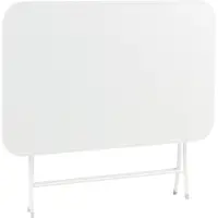 En.casa Klaptafel Sande tuintafel metaal vierkant 71x110x70 cm wit []