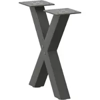 vidaXL Salontafelpoten 2 st X-vormig 37x(30-31) cm staal antraciet