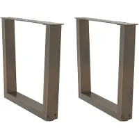 vidaXL Salontafelpoten 2 st V-vormig 60x(42-43,3) cm staal naturel