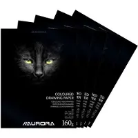 Aurora Tekenblok - Gekleurd papier - 240x315 mm - 160 grams - 20 vel - 10 stuks
