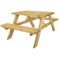 Thuishout Goedkopepicknicktafels.nl | Picknicktafel Deluxe 120cm | Kleine Tuintafel 2/4 Persoons | Duurzaam Behandelde Balkon Tuin Tafel