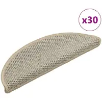 vidaXL Trapmatten zelfklevend Sisal-Look 30 st 56x17x3 cm lichtgroen