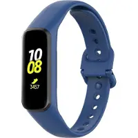 Strap-it Siliconen Smartwatch bandje - Geschikt voor Samsung Galaxy Fit 2 siliconen bandje - donkerblauw - Horlogeband / Polsband / Armband