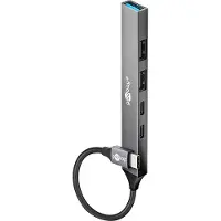 Goobay USB C hub met 5 poorten inclusief Power Delivery en USB A aansluitinge