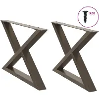 vidaXL Salontafelpoten 2 st 70x(42-43,3) cm staal naturel
