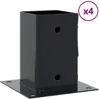 vidaXL Spokkels vierkant 4 st 81x81 mm gepoedercoat staal antraciet