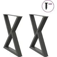 vidaXL Eettafelpoten 2 st 80x(72-73,3) cm staal antraciet