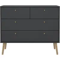 Ebuy24 Bodo kommode 4 lades matgrijs.