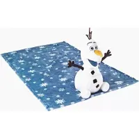 Disney Frozen Olaf met Fleece Deken (100x120cm) Pluche Knuffel 35 cm - Speelgoed Knuffels voor Kinderen Jongens Meisjes - Frozen 2 Anna Elsa Olaf Sven