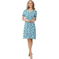Rebelle Nightdress With Buttons 95 cm Dark Green - Maat 36