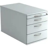 Hjh OFFICE PRO SIGNA TC30 BM - Rolcontainer Grijs Hout met 3 lades Metalen handgreep