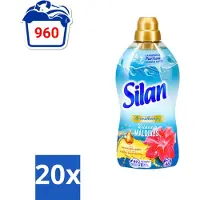 Silan Aromatherapy - Wasverzachter - Relaxing Maldives - Essentiële Oliën en Langdurige Parfum - 48 Wasbeurten - 1.056L - Bulkverpakking - 20 stuks