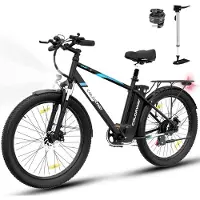 Colorway Elektrische Fiets BK3MS - Trendy 26*3.0 Inch Mountain EBike met Afneembare 36V 15Ah Lithium Batterij - City Commuter E-Bike met 250W Motor - 7 Versnellingen - IP54 Waterdicht