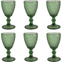 Medard de Noblat - Diamond - Wijnglas 20 cl - Groen - 6 delig