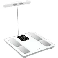 Klausberg 7857 - Slimme Bluetooth Personenweegschaal met Lichaamsanalyse en Handgreep – Gewicht, BMI, Vetpercentage, Spiermassa, Kleurendisplay -wit