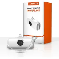 Xssive Mini Powerbank 5000 mAh - Geschikt voor Powerbank iPhone 14 Pro Max / iPad met Lightning Poort - Ingebouwde 20W USB C Snellader Kabel voor 16 Pro Max - 20W Fast Charger - Compact en Licht - Wit