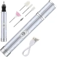 Trendmix Draadloze Elektrische Nagelvijl Nagelfrees Met 5 Bitjes Wit - 4 Bedieningsmodi - Manicure Pedicure Set Elektrisch - Oplaadbaar - USB C Kabel