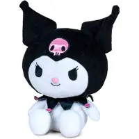 Hello Kitty Kuromi - Pluche Knuffel 26 cm {Speelgoed Knuffeldier Knuffelpop voor kinderen jongens meisjes | Keroppy Kuromi Melody Hello Kity Kat Cat Plush Toy}