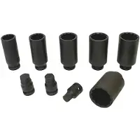 Würth - Dopsleutelset aandrijfas 9-delig - Dopsleutelset aandrijfas 9-delig x 1 st
