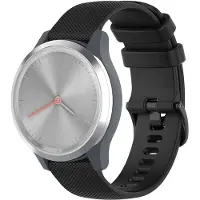 Strap-it siliconen horlogebandje 18mm geschikt voor Garmin Vivoactive 4S / Vivomove 3S / Venu 2S (zwart) – flexibel en comfortabel smartwatch bandje – waterbestendig en verstelbaar
