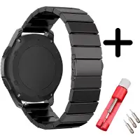 Strap-it bandje metaal zwart + toolkit - geschikt voor Polar Vantage M / M2 / M3 / Grit X / Grit X Pro