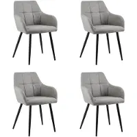 Kick Collection Set van 4 eetkamerstoel Nova - grijs