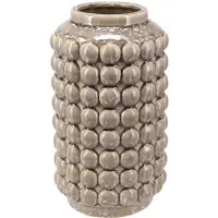 Home & Styling Vaas Bubbels - keramiek - beige - D15 x H27 cm - Moderne woonstijl bloemenvaas