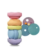 Stapelstein Grimms x | Set Pastel + Rolling Discs Pastel Cool