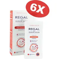 Regal Anti Roos Selenium Sulfide Shampoo Voordeelverpakking 6 Stuks – Normaal & Droog Haar – met Cafeïne & Niacinamide – 6 x 200ml