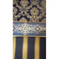 Noordwand Behangrand blauw goud 29-610
