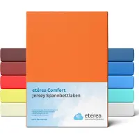 Eterea Cosmesi Naturale etérea Jersey Hoeslaken 60x120 - 70x140 cm Oekotex Made in Green - 100% katoen - Oranje