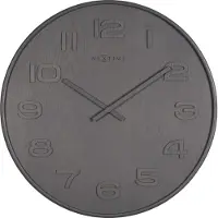 Nextime - 3095WI - Wandklok - 52,8cm - wit - Wood Wood Big