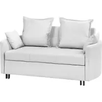 Beliani HOVIN - Slaapbank 2-zits - Lichtgrijs - Polyester