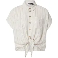 Pieces Blouse 'PCPia' ecru / grijs