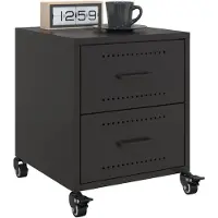 vidaXL Nachtkastjes 2 st 36x39x43,5 cm staal zwart