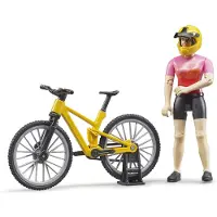 CnMemory Mountainbike met Vrouwelijke Fietser 1:16