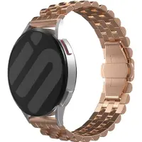 Strap-it Stalen Smartwatch bandje - Geschikt voor Xiaomi Mi Watch Jubilee stalen band - rosé goud - Horlogeband / Polsband / Armband