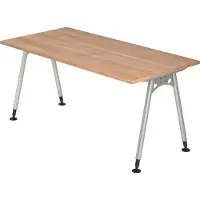Hjh OFFICE PRO ATOS 16 S - 160 x 80 Walnoot Tafelhoogte I In hoogte verstelbaar