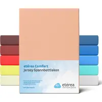 Eterea Cosmesi Naturale etérea Jersey Hoeslaken 90x200 - 100x200 cm Oekotex Made in Green - 100% katoen - Perzik