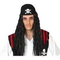BigBuy Pruik Zwart Piraat