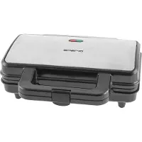 Emerio Tosti Apparaat XXL - 2 Tosti's - 900W - Sandwich maker - RVS - Bakplaat - ST-109562.17 - Zwart