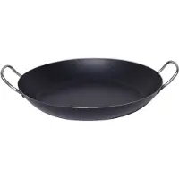 HorecaTraders Paellapan | Plaatstaal | 1.6 kg | Ø37 cm
